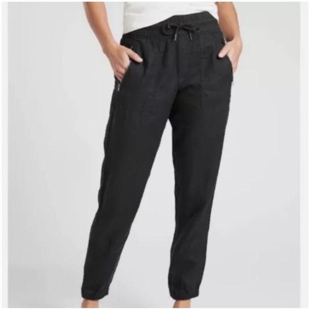 Women's Black NOT Jogger Pants - Stock Photo Innaccurate